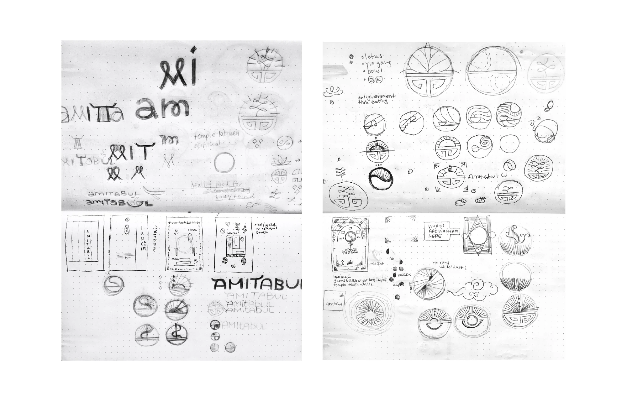 Hand-drawn sketch explorations