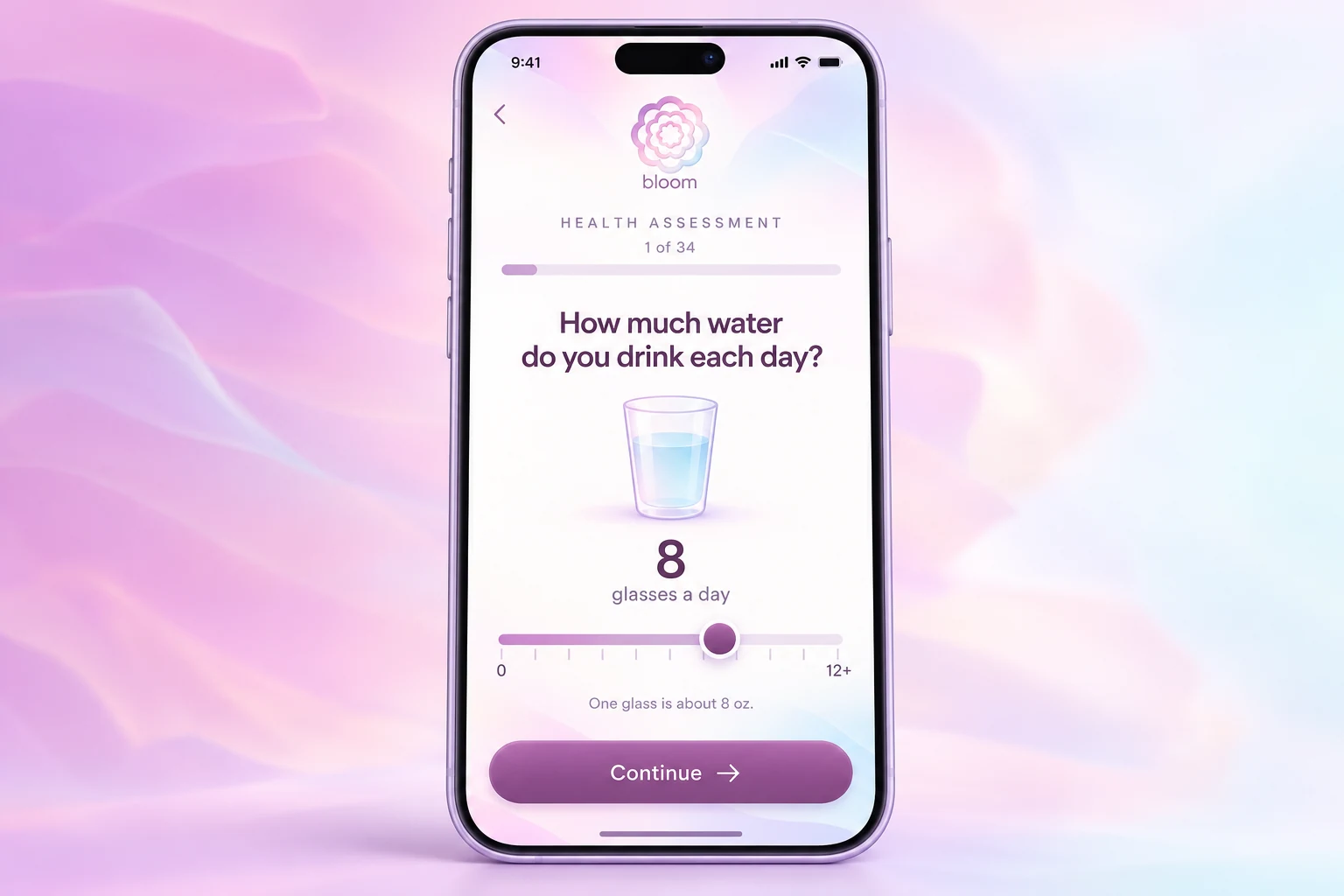 Health assessment screen