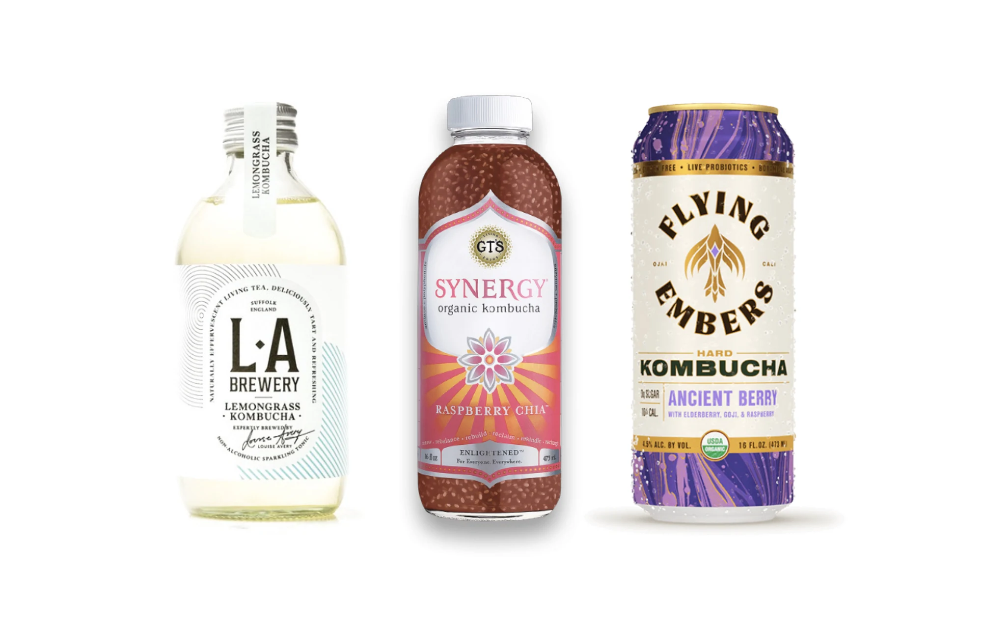 Competitor kombucha packaging